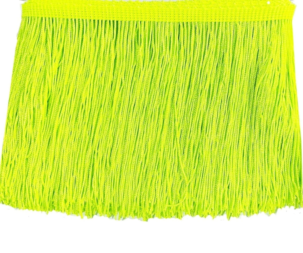 4" Neon Green Fringe